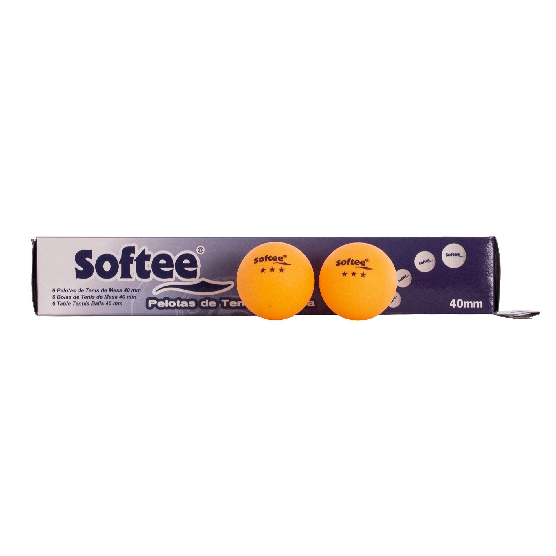 caja 6uds pelotas tenis de mesa 40mm softee CAJA 6UDS PELOTAS TENIS DE MESA 40MM SOFTEE