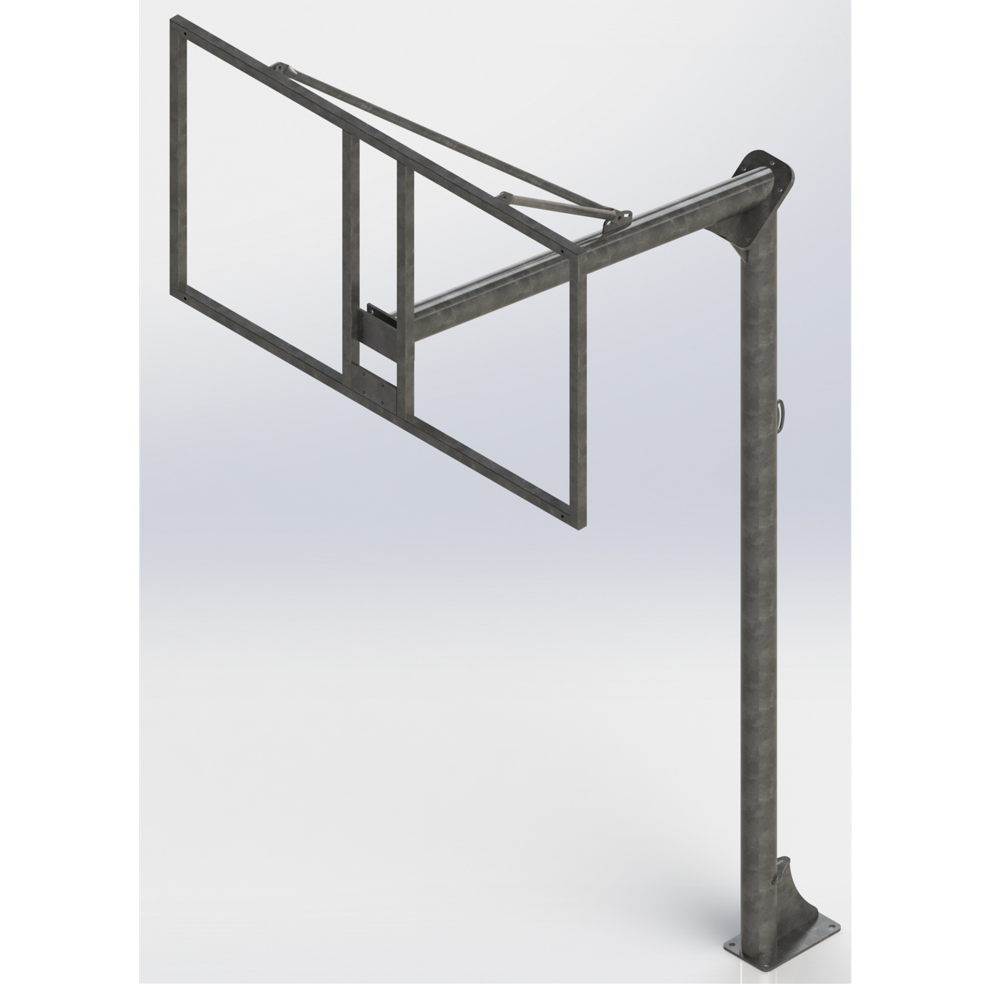 jgo canastas galvanizadas baloncesto monotubo new tubo 114 mm fijas con base anclaje-sin tablero,aro JGO CANASTAS GALVANIZADAS BALONCESTO MONOTUBO NEW TUBO 114 MM FIJAS CON BASE ANCLAJE-SIN TABLERO,ARO