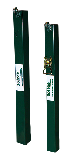 JUEGO DE 2 POSTES DE PÁDEL FIJOS CUADRADOS 80X80MM