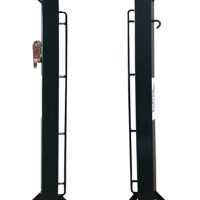 JUEGO DE 2 POSTES DE TENIS FIJOS CUADRADO 80X80MM CON BASE PARA ATORNILLAR