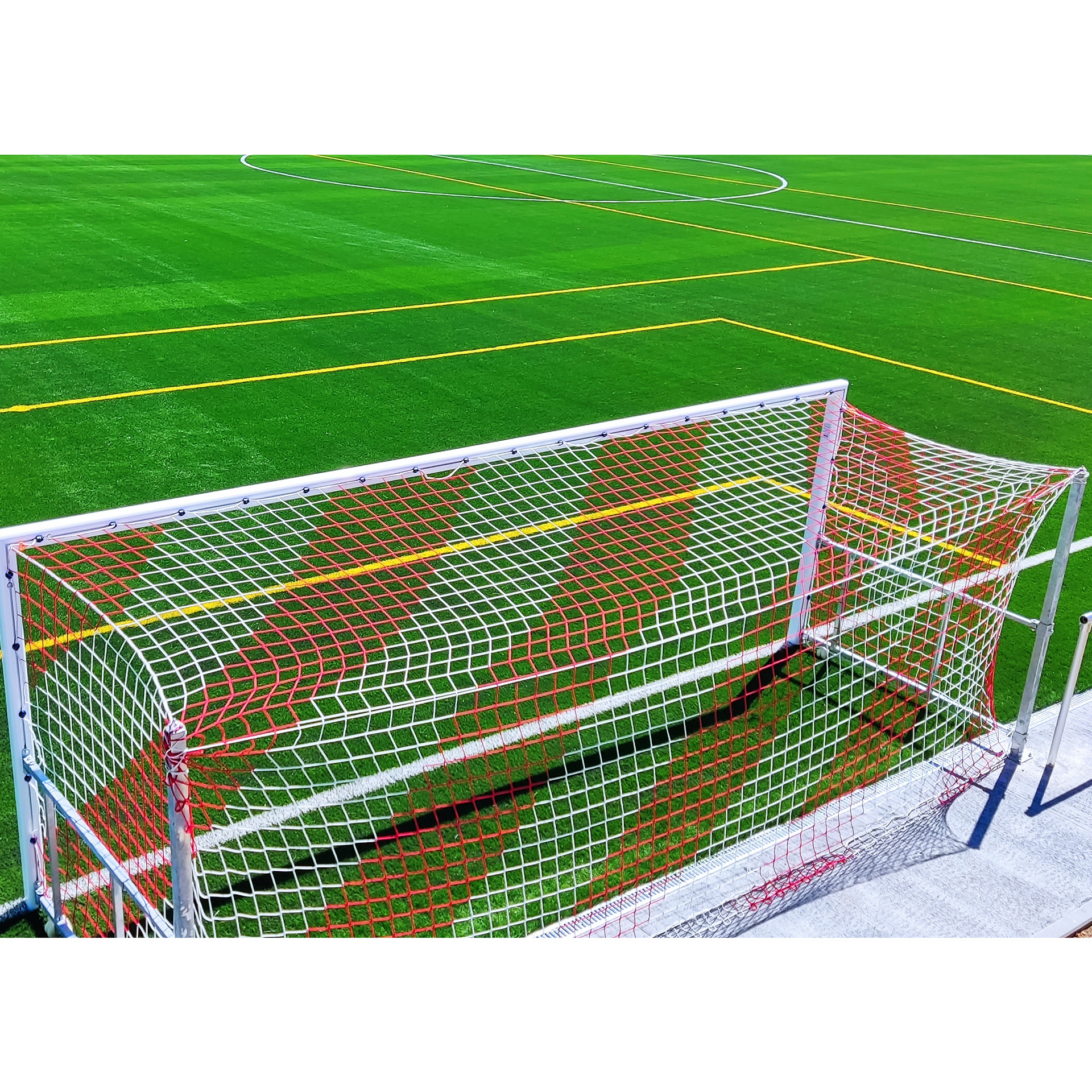 JUEGO DE 2 REDES FUTBOL 7 4 MM POLIPROPILENO MALLA 120 BICOLOR