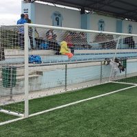 juego porterías fútbol 11 metálicas trasladables tubo 100 mm reglamentarias JUEGO PORTERÍAS FÚTBOL 11 METÁLICAS TRASLADABLES TUBO 100 MM REGLAMENTARIAS