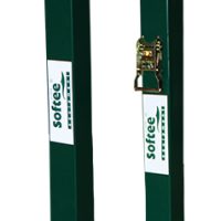 JUEGO POSTES TENIS METALICOS FIJOS CUADRADOS 80X80MM