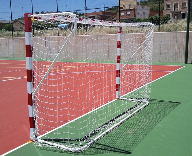 JUEGO DE 2 REDES DE FÚTBOL SALA/BALONMANO 3MM COLEGIAL