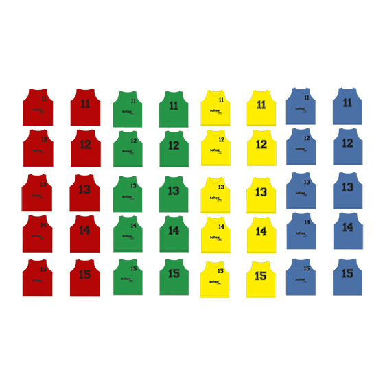 set 5 petos softee numerados del 11 al 15 SET 5 PETOS SOFTEE NUMERADOS del 11 al 15