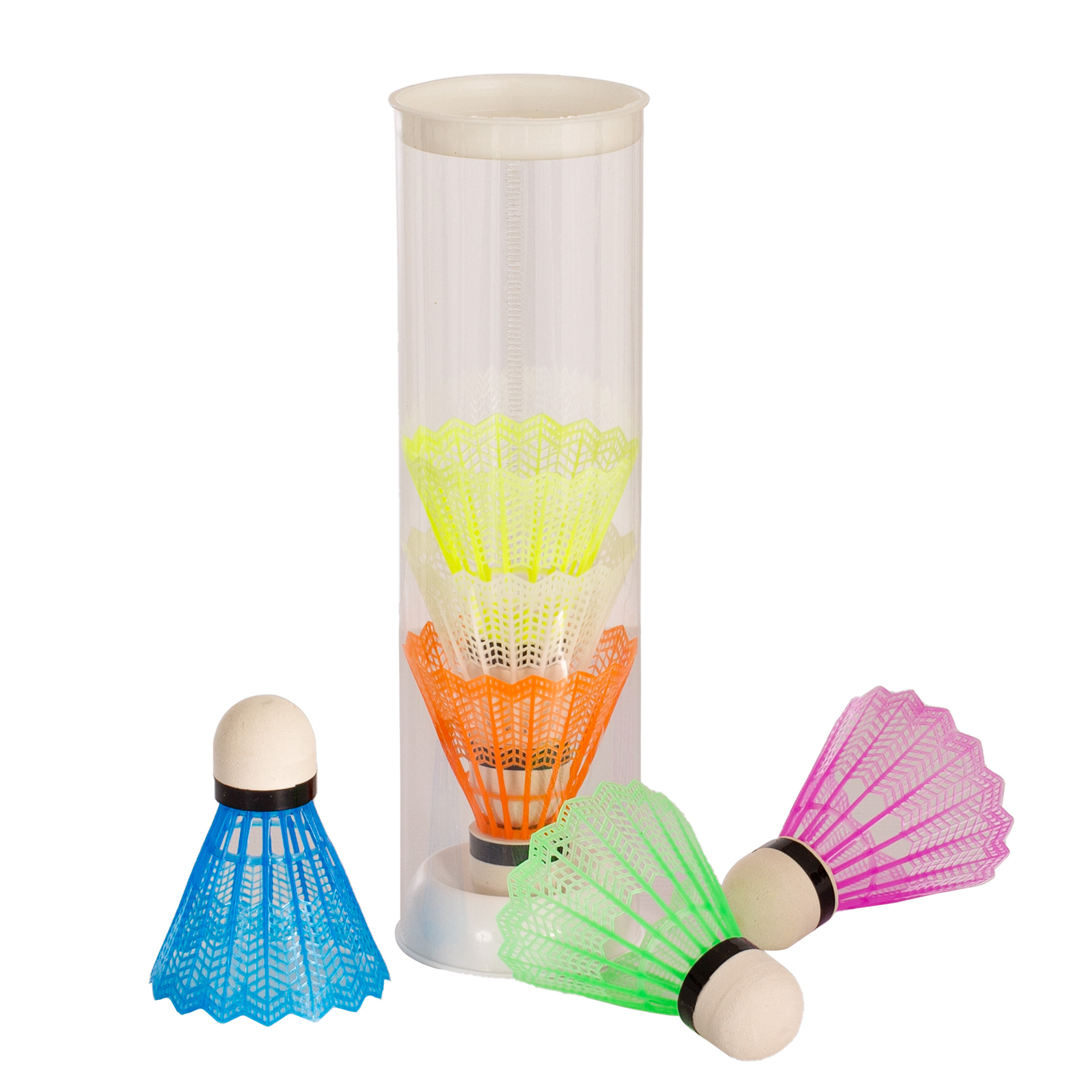 volantes badminton plástico 6uds VOLANTES BADMINTON PLÁSTICO 6UDS