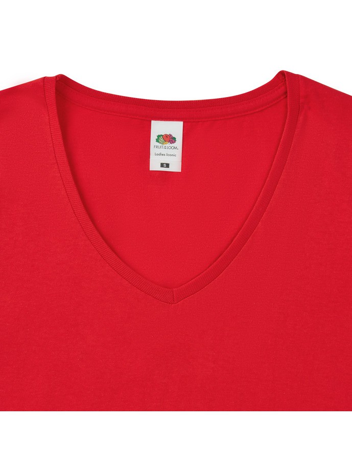 CAMISETA FRUIT OF THE LOOM LADIES ICONIC 150 V-NECK T