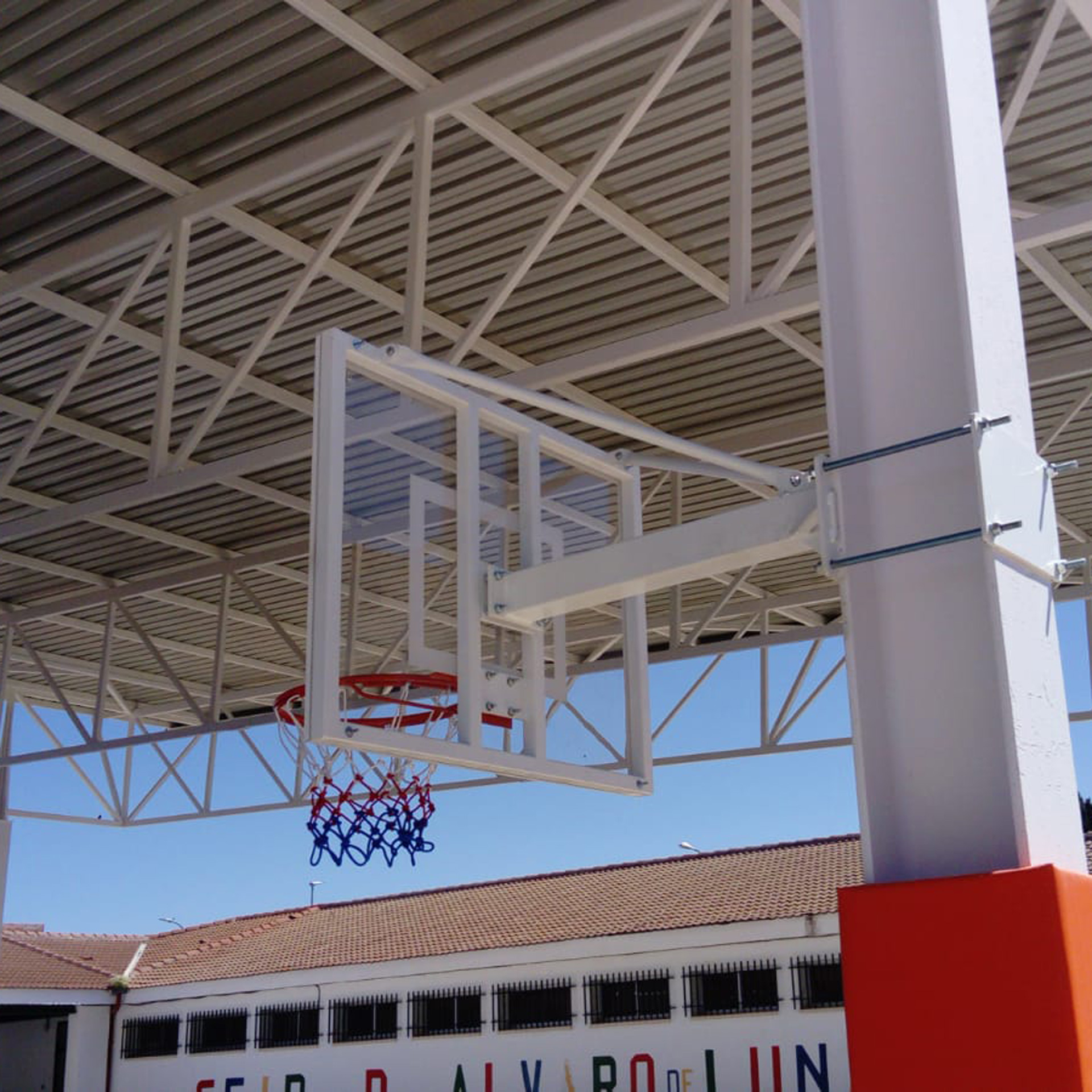 JUEGO CANASTA MINIBASKET FIJA A VIGA VUELO 1 M