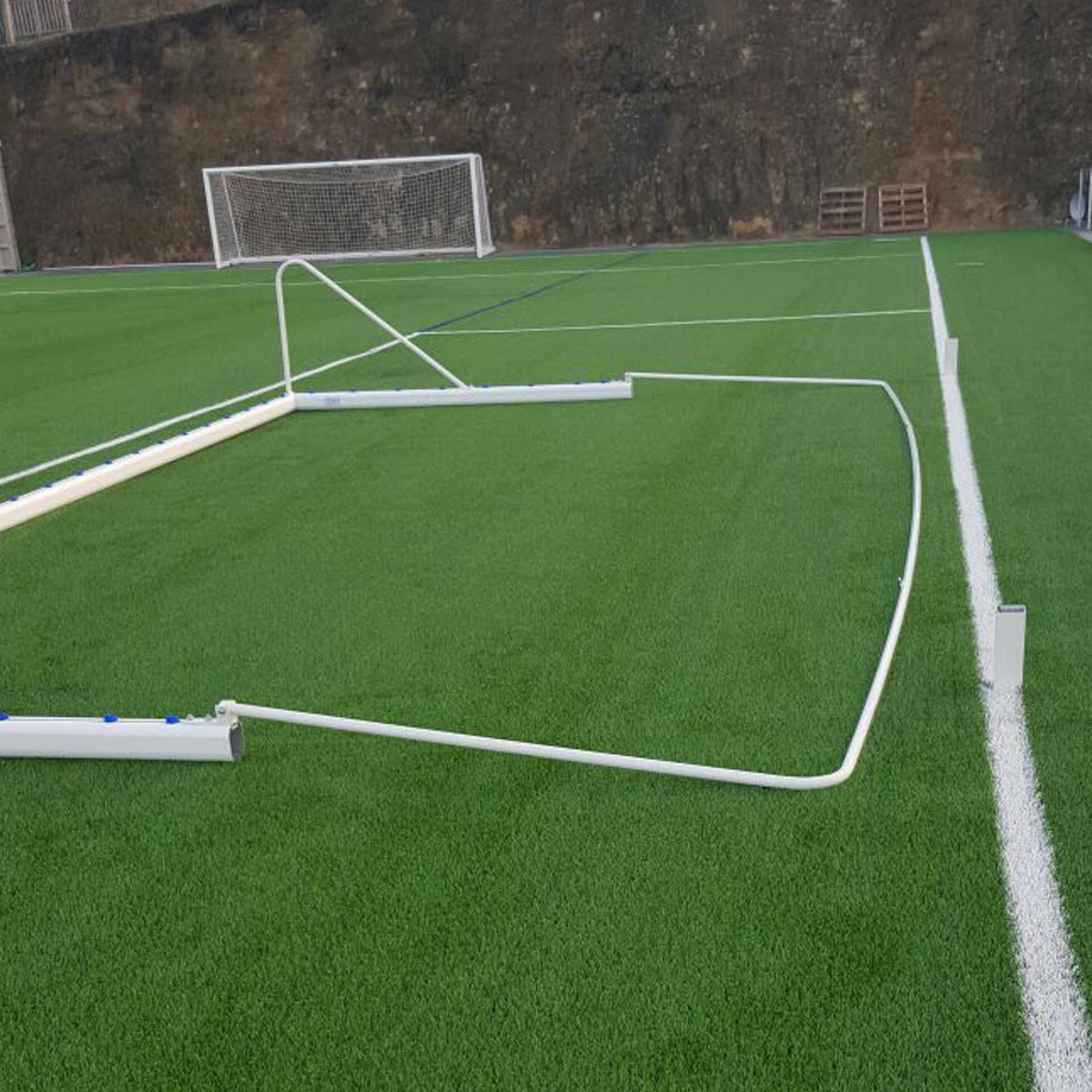 JUEGO DE 2 BASES PORTERÍAS FÚTBOL 7 PARA RECOGIDA DE RED