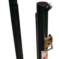 JUEGO DE 2 POSTES DE PÁDEL FIJOS Ø 80MM CON BASE PARA ATORNILLAR