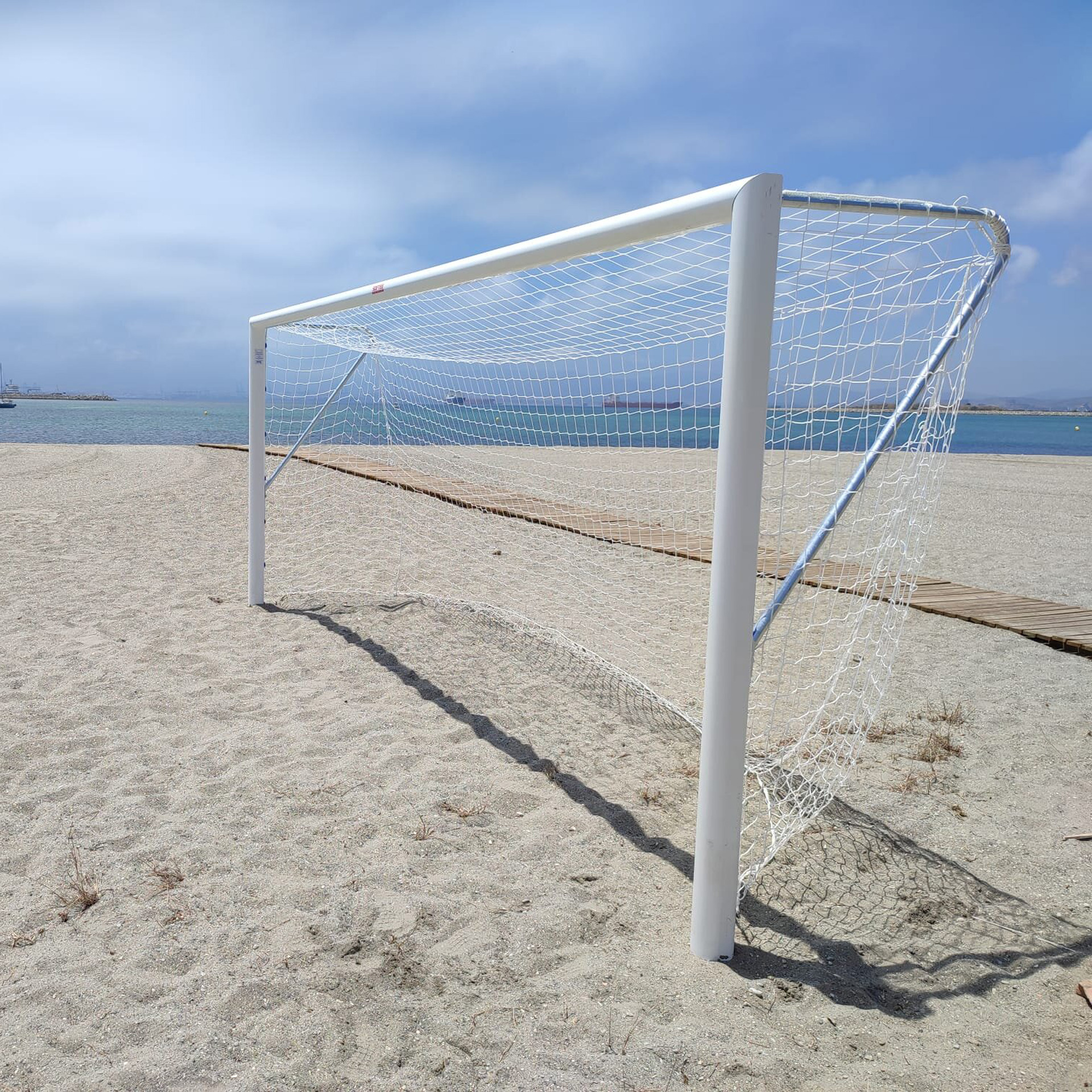 juego porterías fútbol-playa aluminio 120x100mm 2 JUEGO PORTERÍAS FÚTBOL-PLAYA ALUMINIO 120X100MM