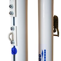 JUEGO POSTES TENIS TRASLADABLES ALUMINIO Ø 90MM