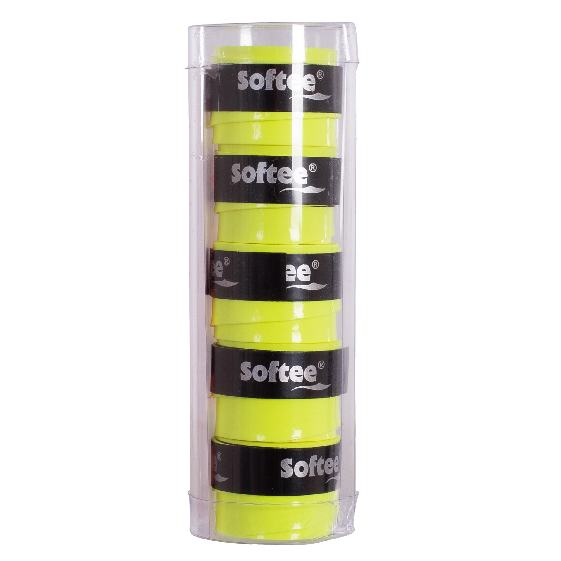 pack 5 overgrips lisos softee tech amarillo flúor PACK 5 OVERGRIPS LISOS SOFTEE TECH
