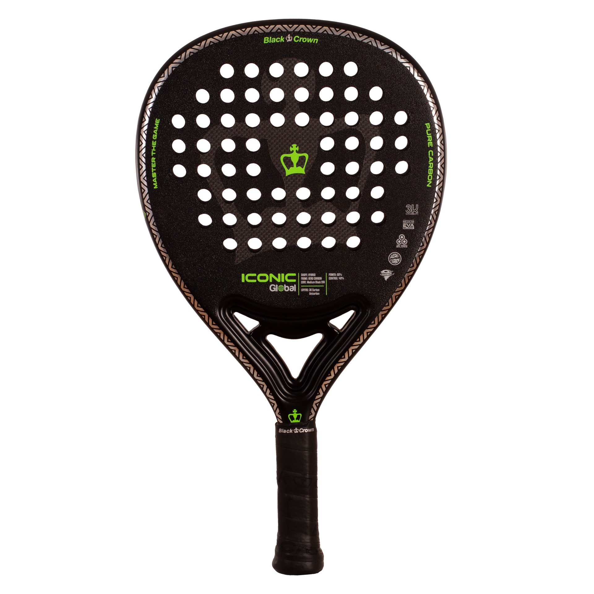 PALA DE PÁDEL BLACK CROWN ICONIC GLOBAL