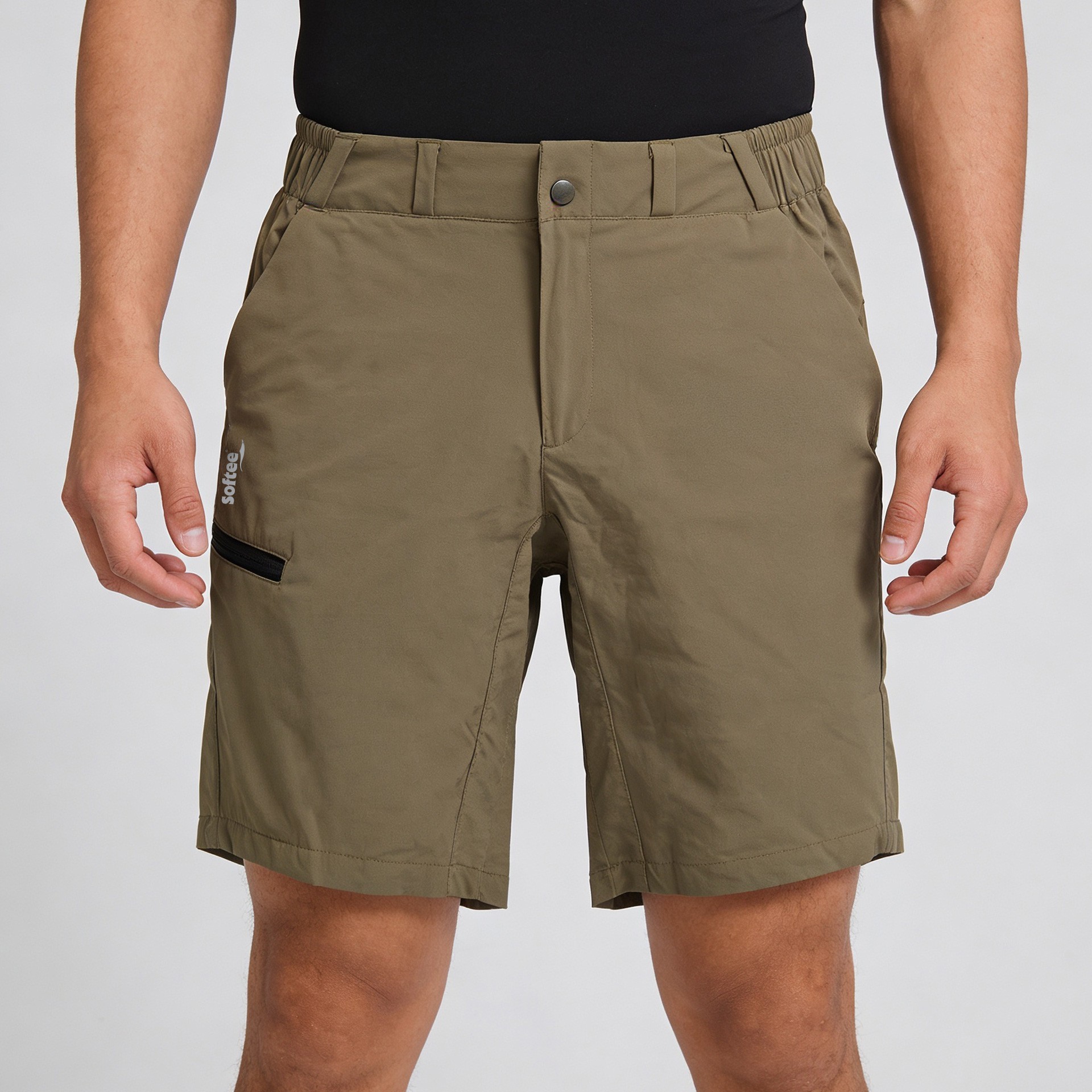 pantalón corto de hombre trekking active kaki PANTALÓN CORTO DE HOMBRE TREKKING ACTIVE