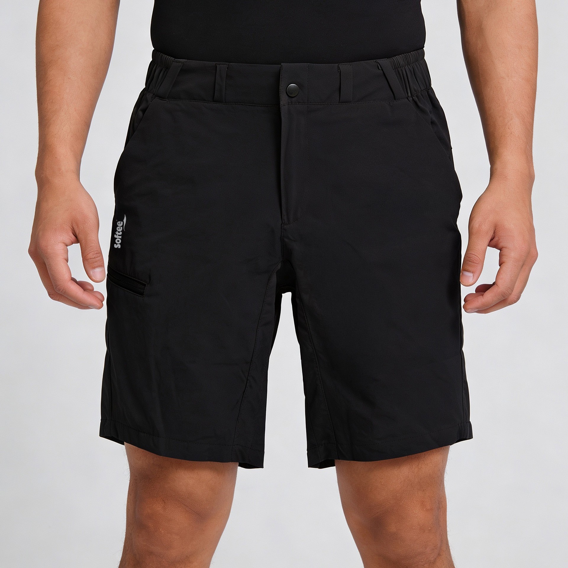 pantalón corto de hombre trekking active negro PANTALÓN CORTO DE HOMBRE TREKKING ACTIVE