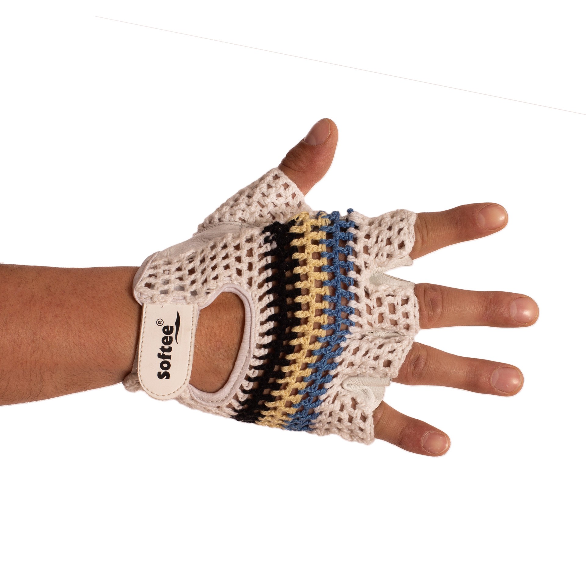 par de guantes rejilla blanco azul negro 2 PAR DE GUANTES REJILLA
