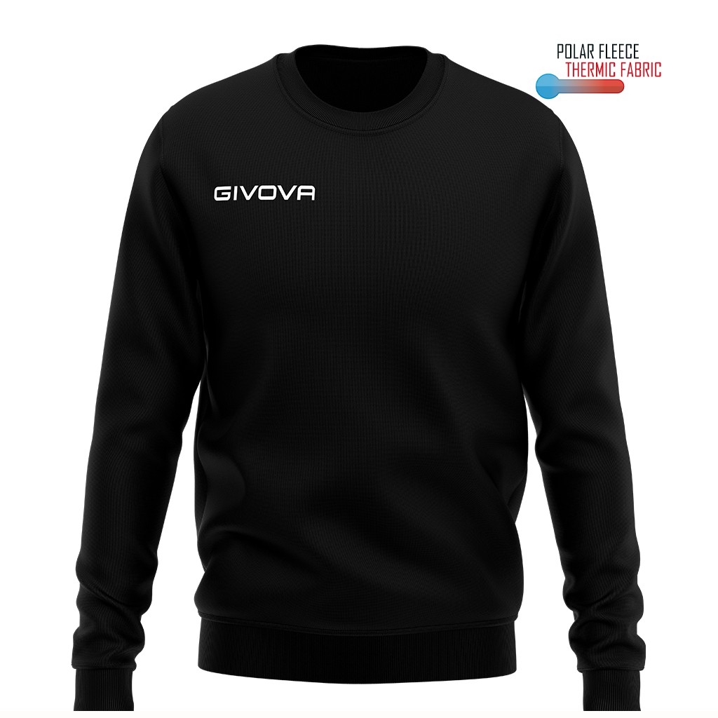 sudadera givova one cuello redondo negro 1 SUDADERA GIVOVA ONE CUELLO REDONDO