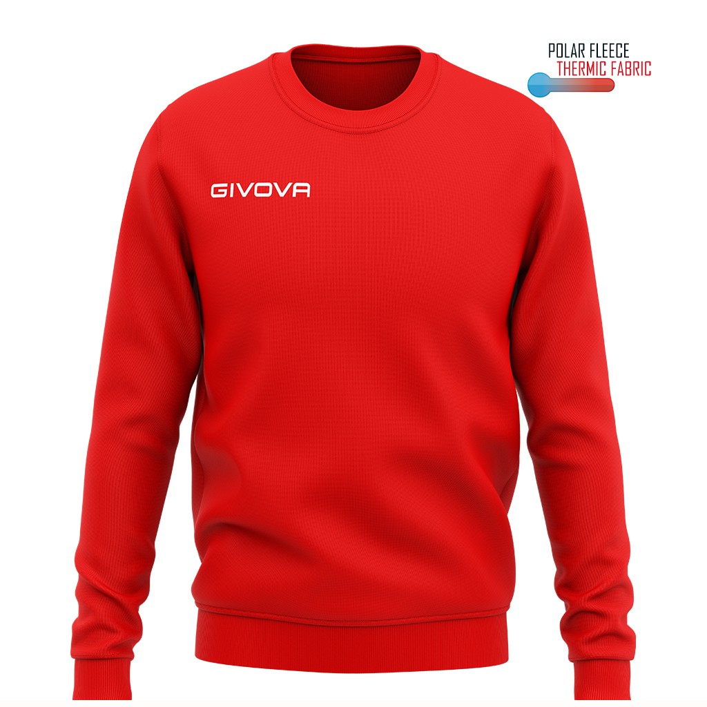 sudadera givova one cuello redondo rojo SUDADERA GIVOVA ONE CUELLO REDONDO