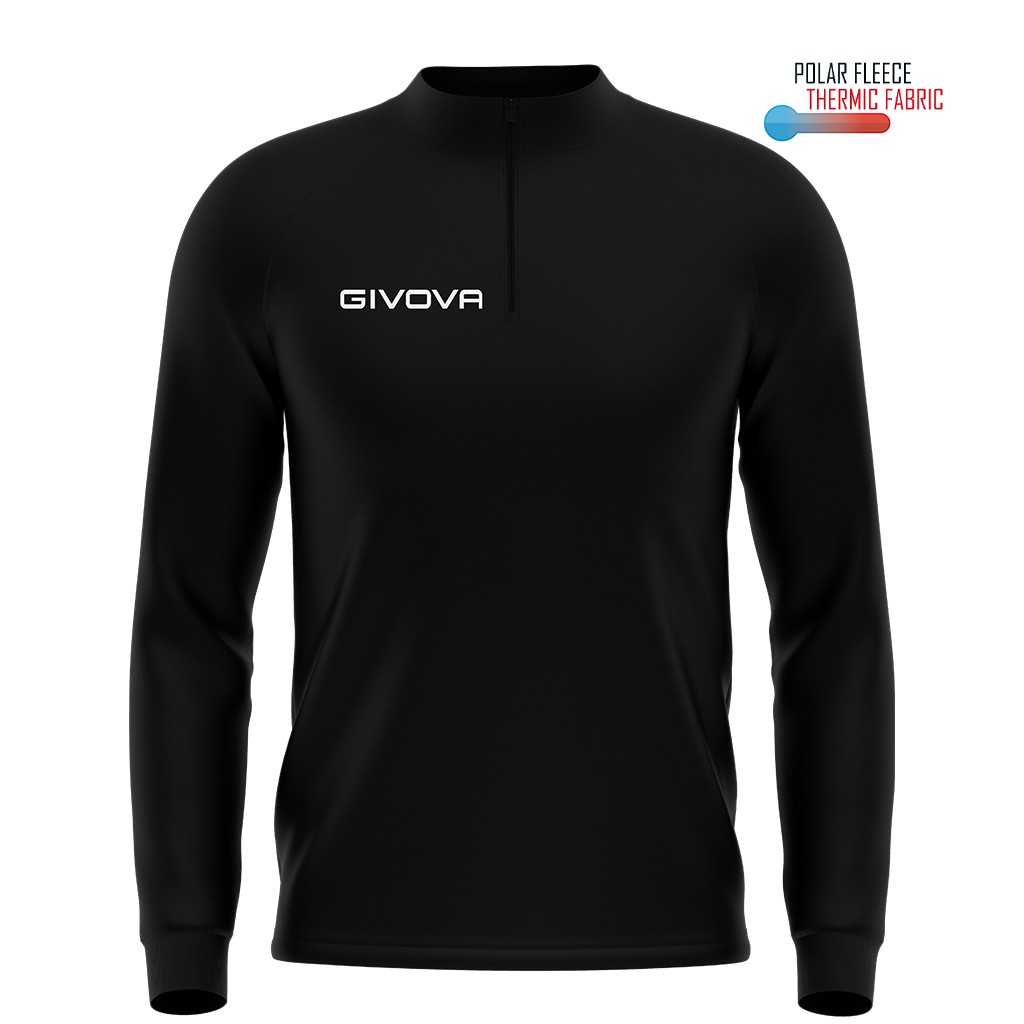 sudadera givova tecnica 500 media cremallera negro SUDADERA GIVOVA TECNICA 500 MEDIA CREMALLERA