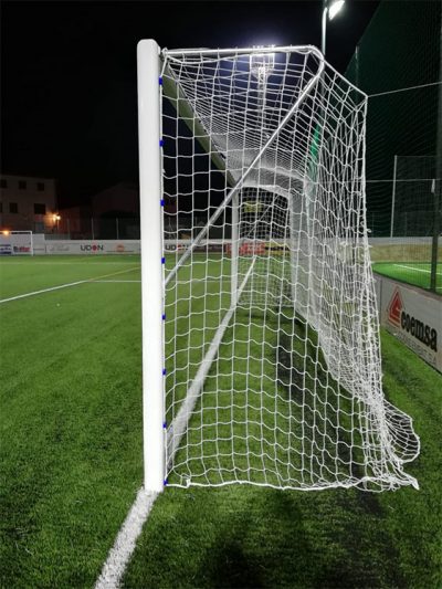 juego porterías aluminio fútbol 11 120x100 mm fijas 2 JUEGO PORTERÍAS ALUMINIO FÚTBOL 11 120X100 MM FIJAS