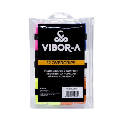 bolsa de 12 overgrips vibor-a lisos multicolor 1 BOLSA DE 12 OVERGRIPS VIBOR-A LISOS